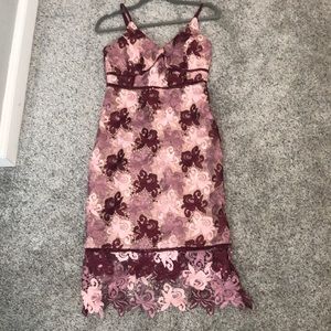 Pink lace lulus dress